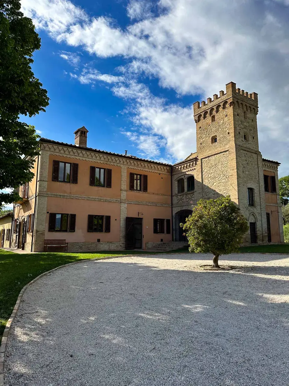 A stone fortress gateway and tower