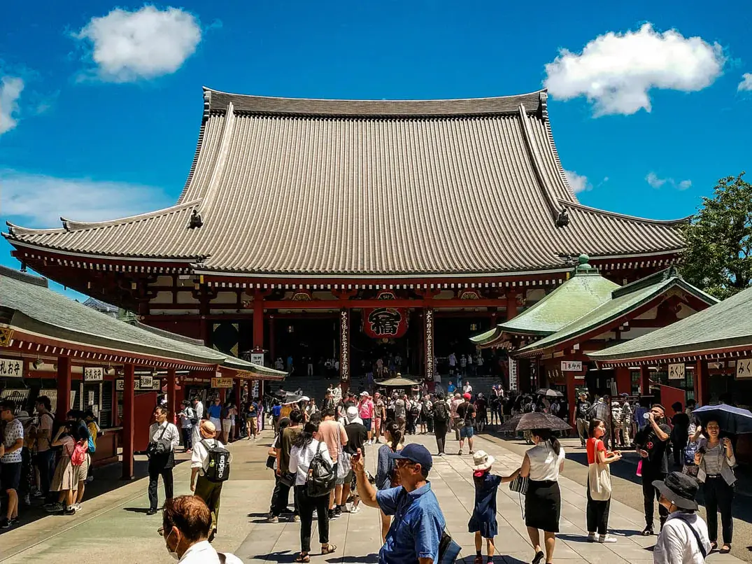Photograph of Sensō-ji Main Hall in Japan