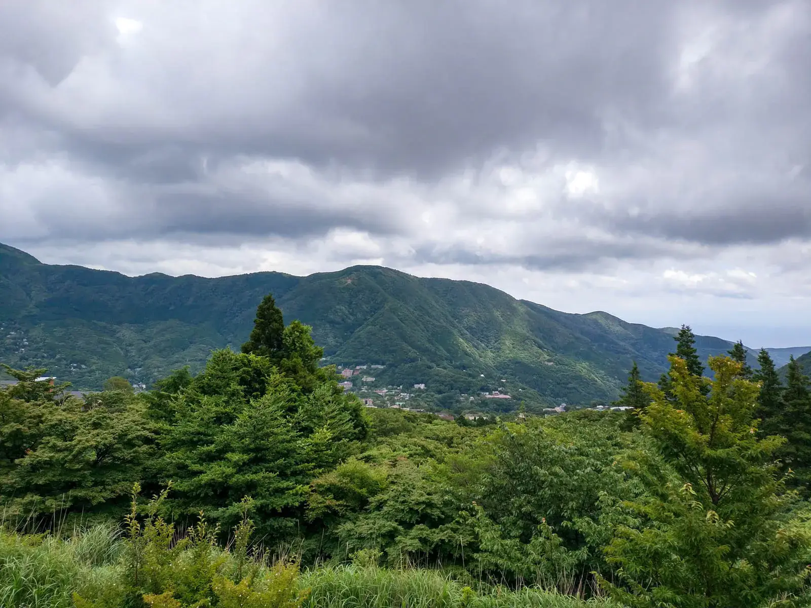 Photograph of Mountains from Hakone Cable Car in Japan