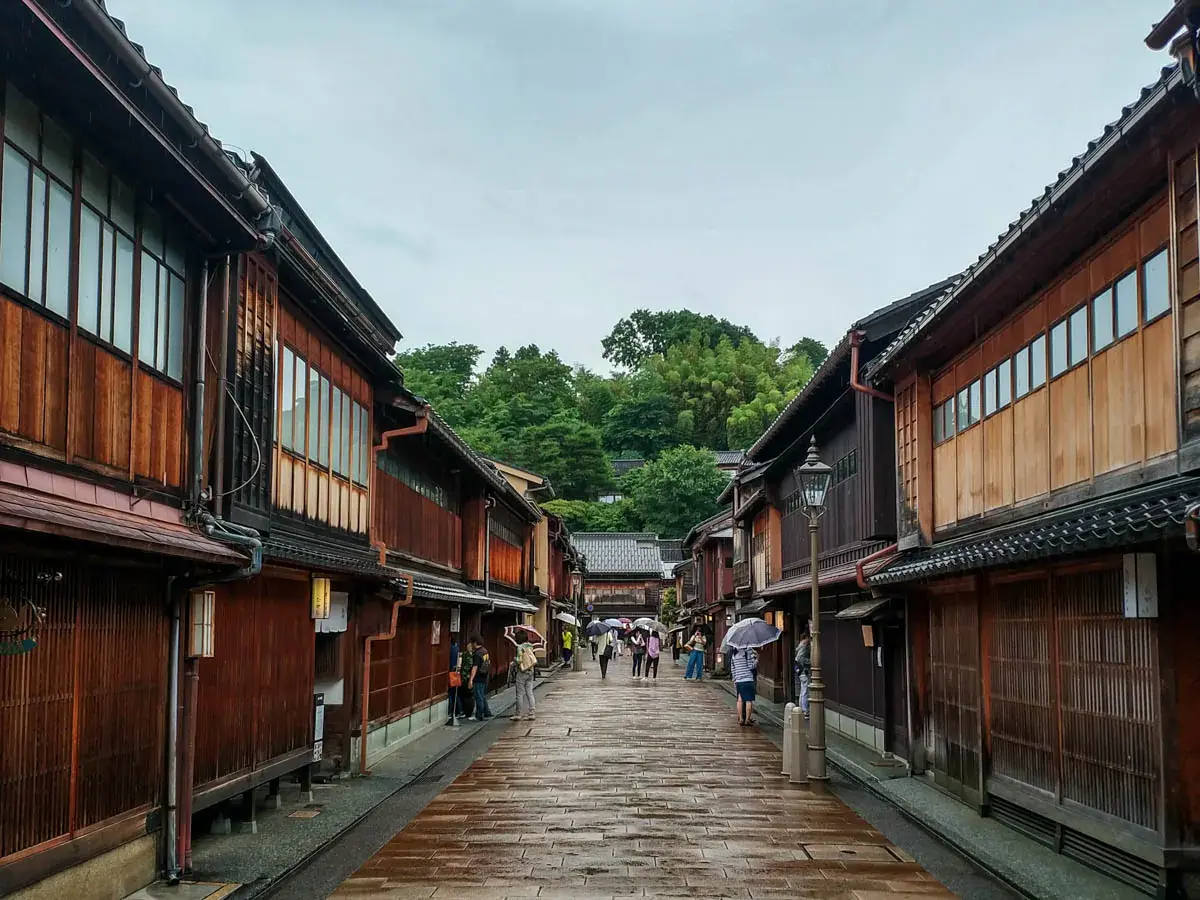 Photograph of the Higashi Chaya District in Kanazawa, Japan
